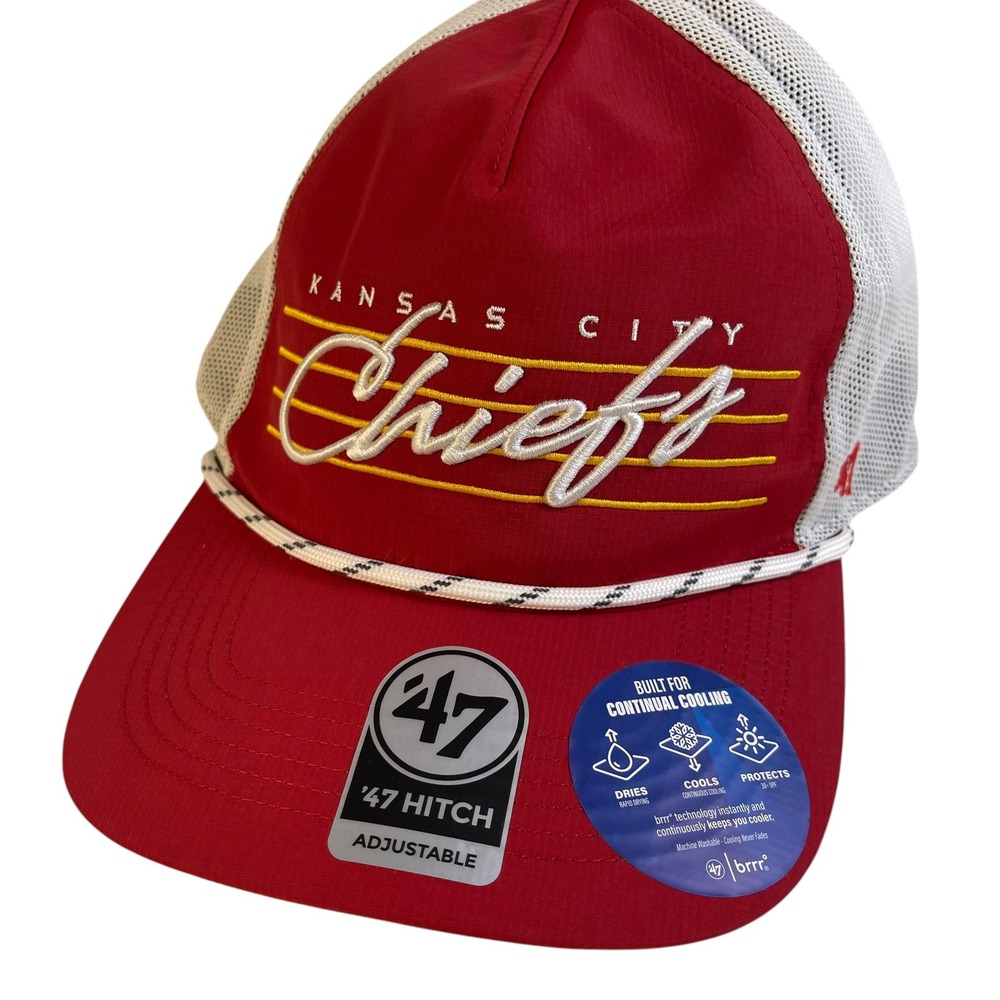 Kansas Chiefs 47 Brand Trucker Hat Mesh Snapback Adjustable OSFA Cap Logo